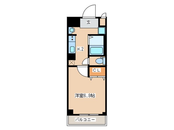 ｼﾞｭﾈｰｾﾞｸﾞﾗﾝ難波ﾐﾗｰｼﾞｭ(802)の物件間取画像